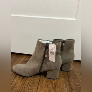 LOFT Women's Taupe Ankle Booties